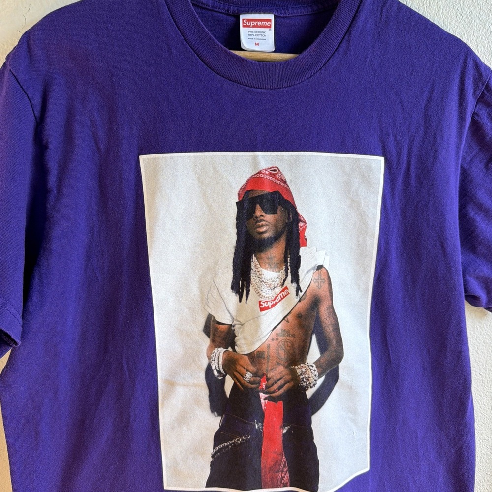 Supreme Playboi Carti Photo Tee Purple M FW25 Rap Graphic T-Shirt Authentic